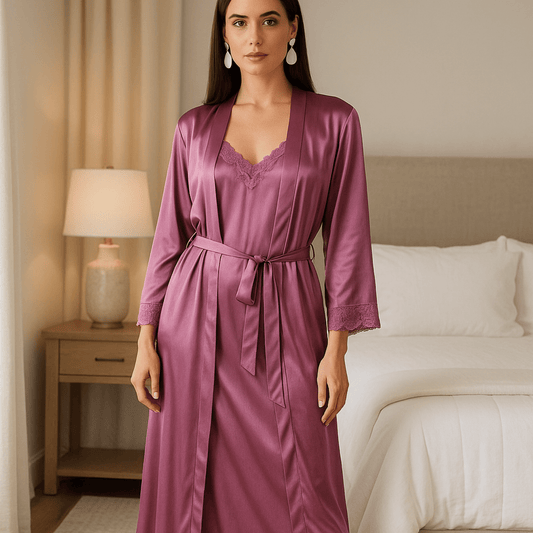 Dusky Rose Nightwear Set - Nightgowns - ComfyBliss