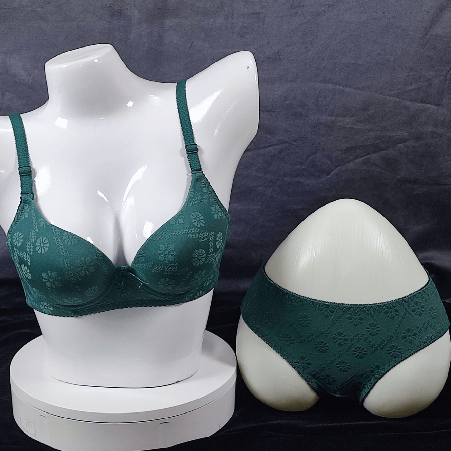 Elegance Essential Bra & Panty (Emerald Green) - Bra - ComfyBliss
