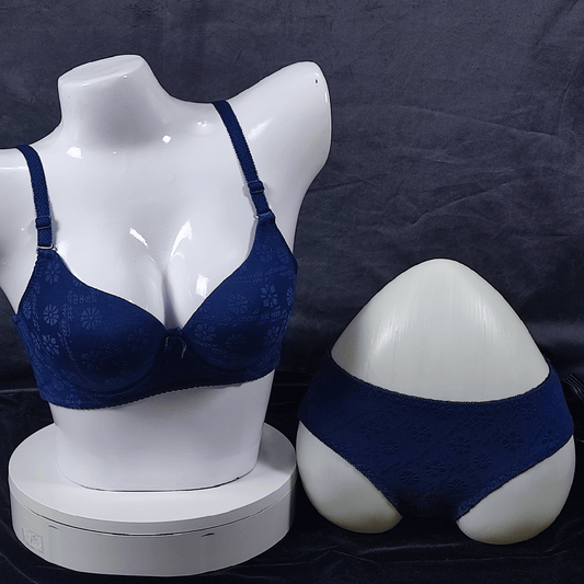 Elegance Essential Bra & Panty (Navy) - Bra - ComfyBliss
