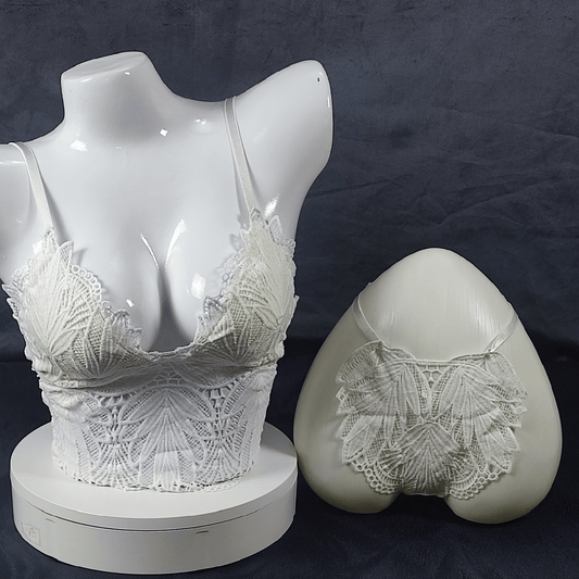 Ethereal Bloom Lingerie Set (Sugar Frost) - Bra - ComfyBliss
