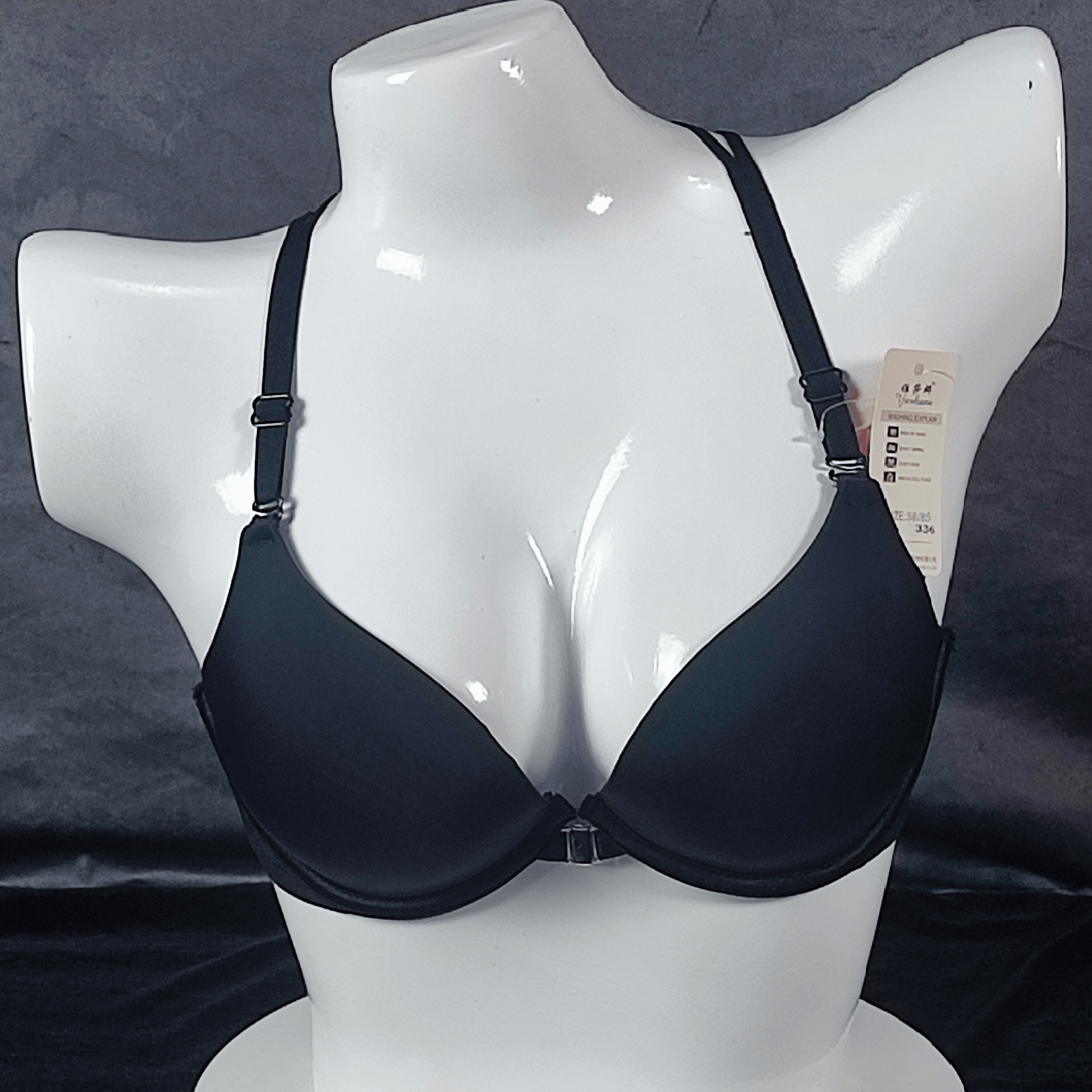 Front - Open Padded Bra (Blood Rose) - Bra - ComfyBliss
