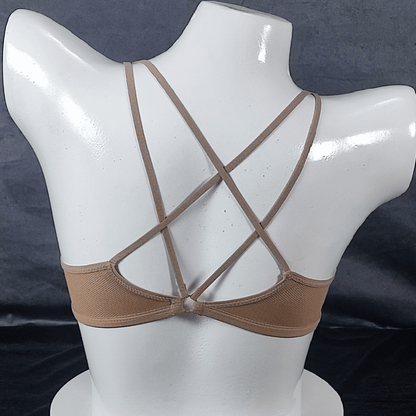 Front - Open Padded Bra (Mocha Desire) - Bra - ComfyBliss
