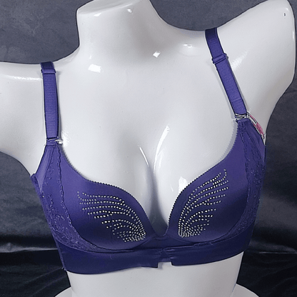 Glamour Shine Padded Bra (Velvet Blaze) - Bra - ComfyBliss