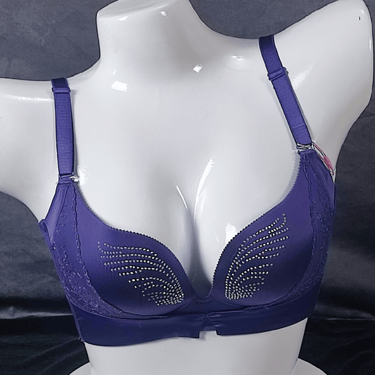 Glamour Shine Padded Bra (Velvet Blaze) - Bra - ComfyBliss