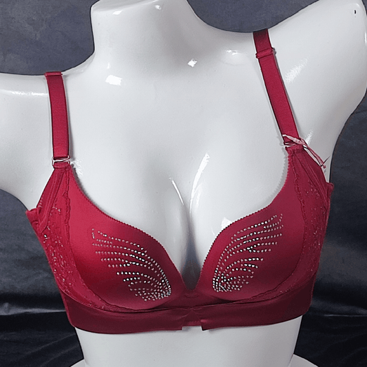 Glamour Shine Padded Bra (Wicked Plum) - Bra - ComfyBliss