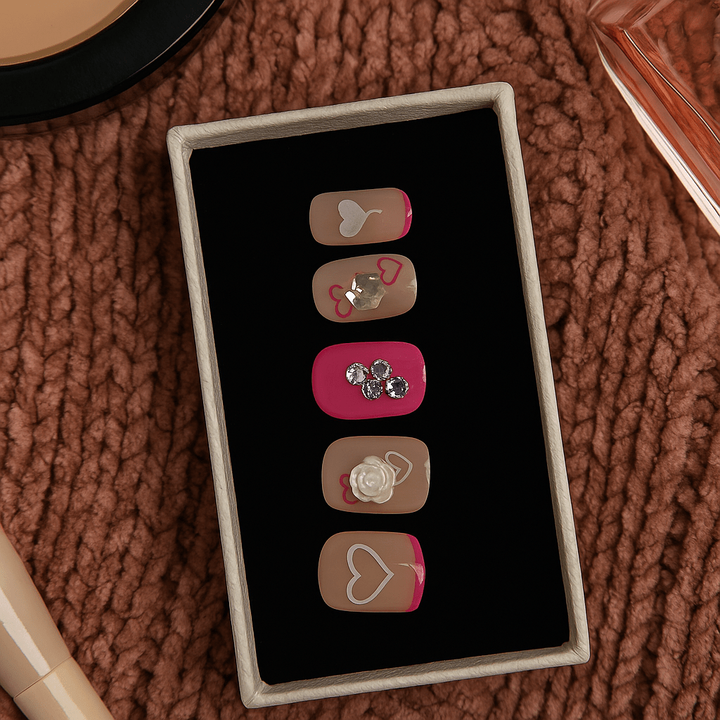 Heartbeat Crush – Press - On Nail Set - Accessories - ComfyBliss