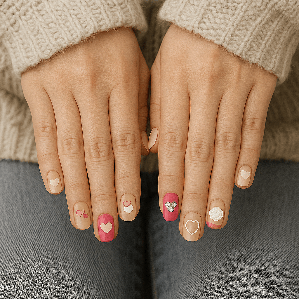 Heartbeat Crush – Press - On Nail Set - Accessories - ComfyBliss