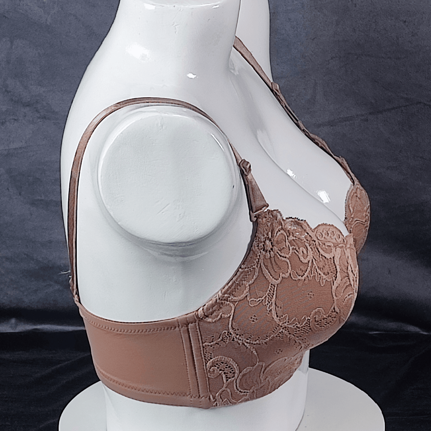 Lace Elegance Padded Bra (Mocha Desire) - Bra - ComfyBliss