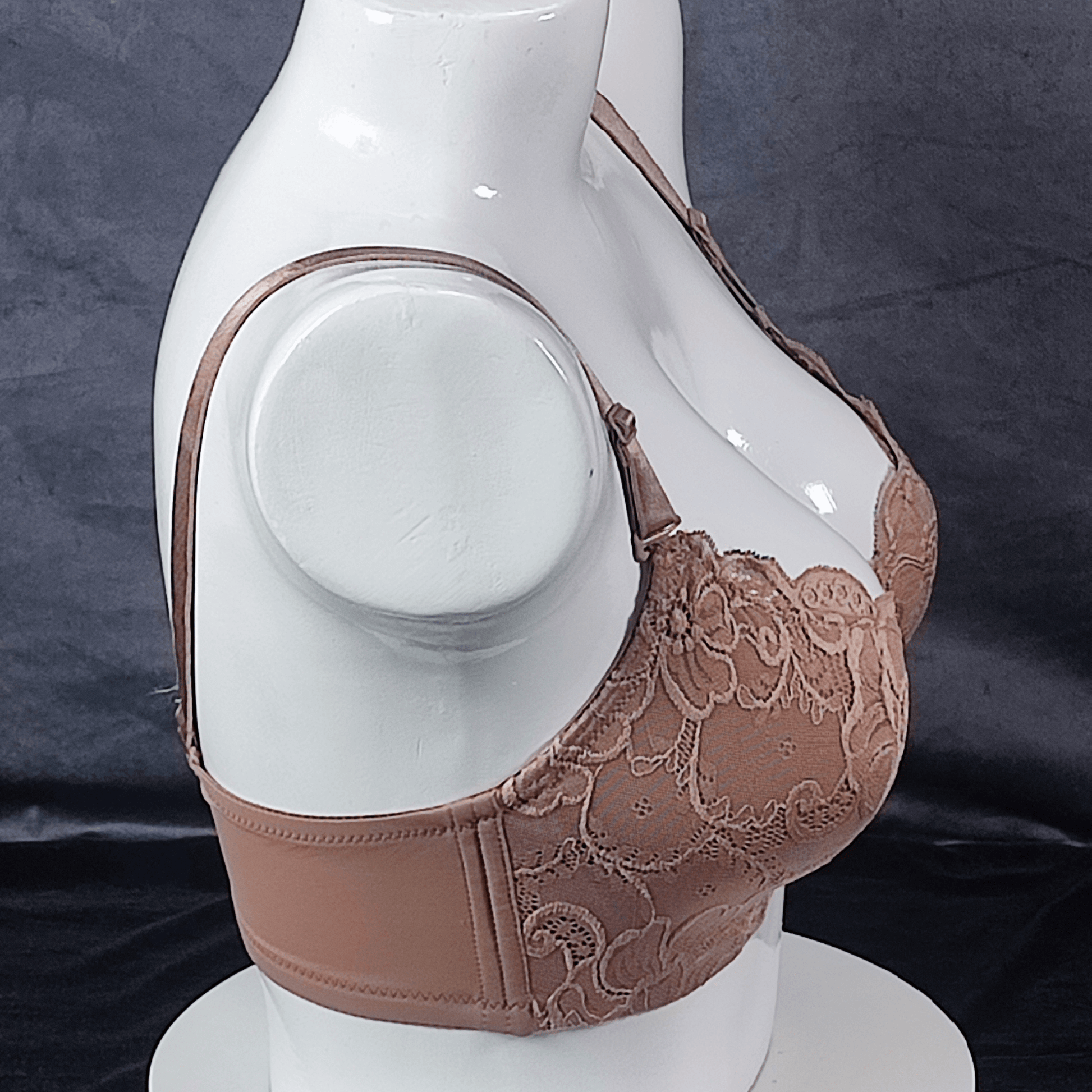 Lace Elegance Padded Bra (Mocha Desire) - Bra - ComfyBliss