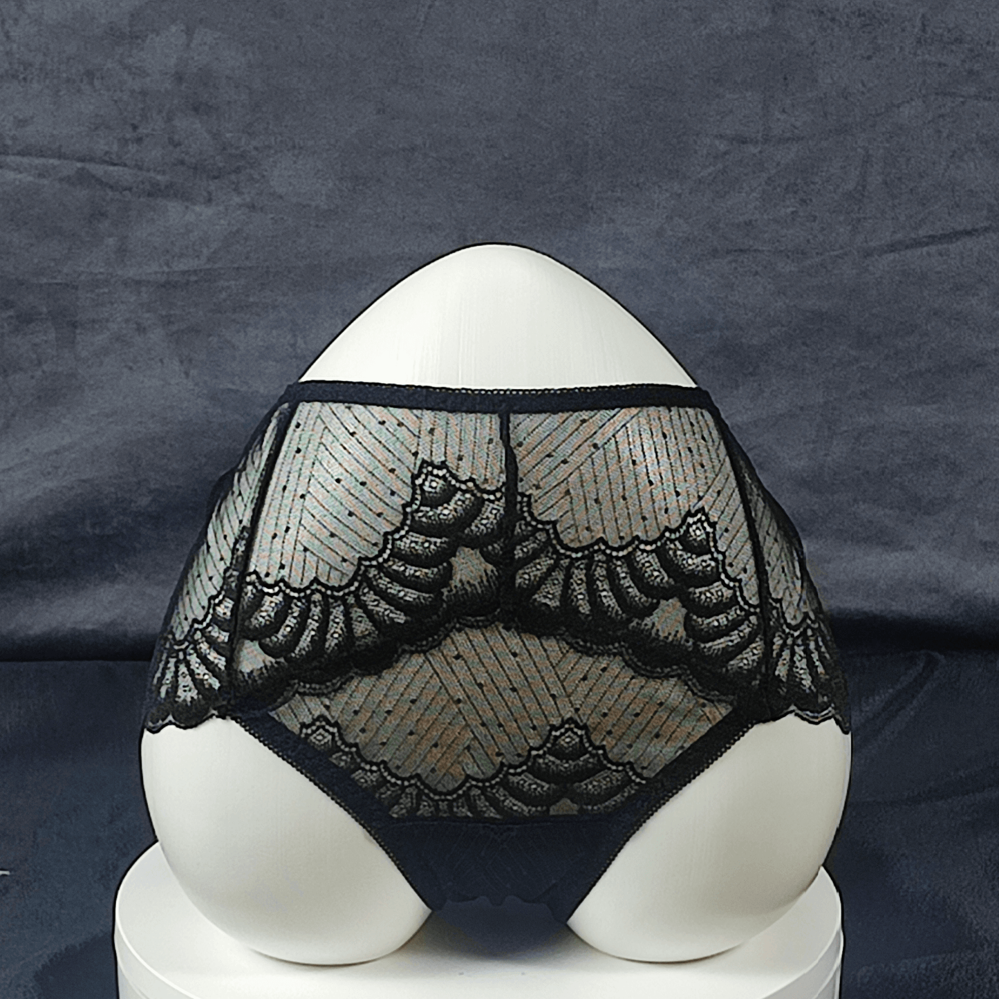 LaceWhisper Panties (Obsidian Temptress) - High - Waist Panties - ComfyBliss