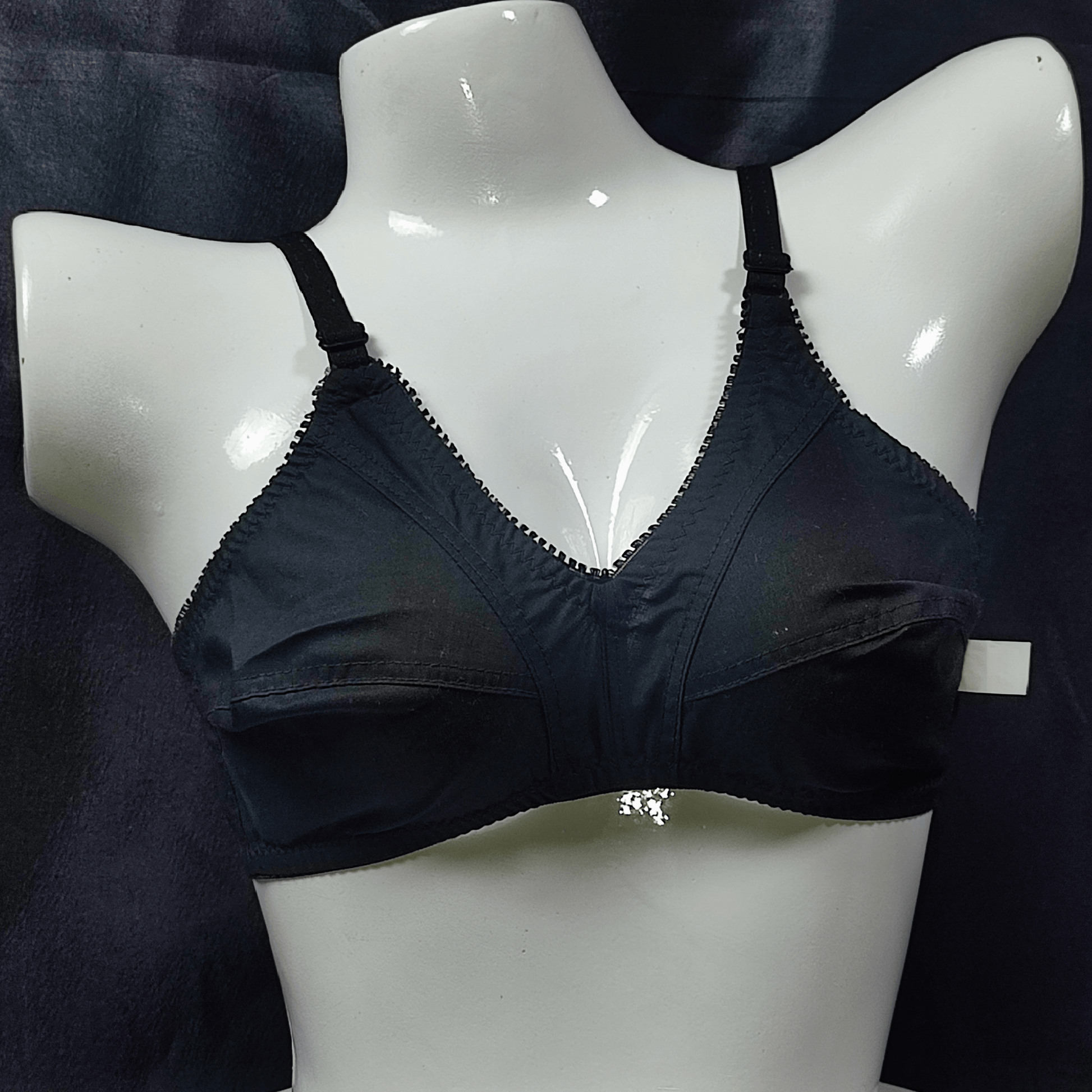Light Lawn Cotton Bra (Midnight Temptation) - Bra - ComfyBliss