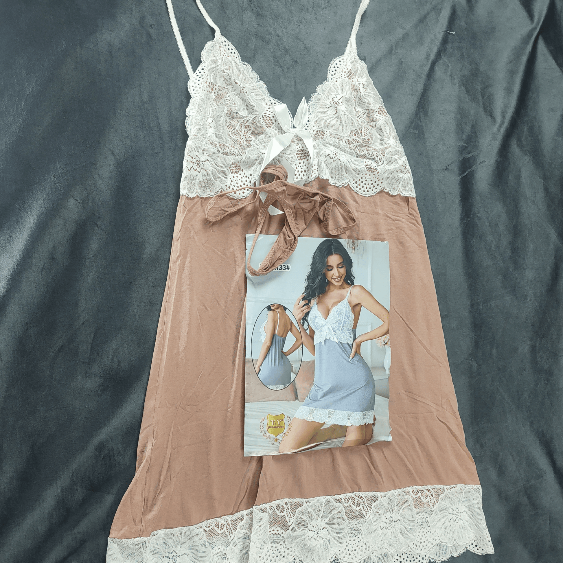 Luna Lace Nightdress - Camisoles & Shorts - ComfyBliss