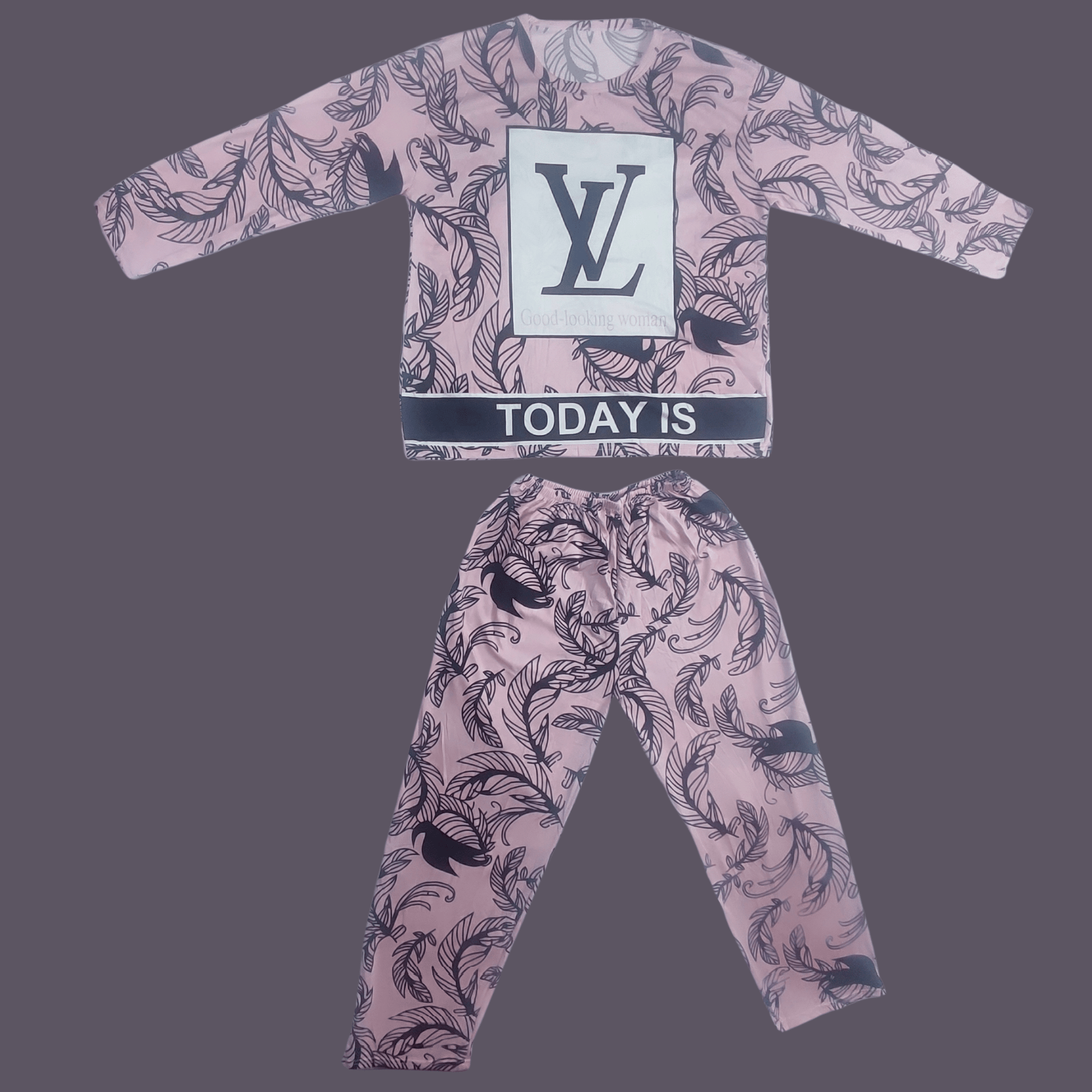 Pink Noir Pajama Set - Nighties - ComfyBliss