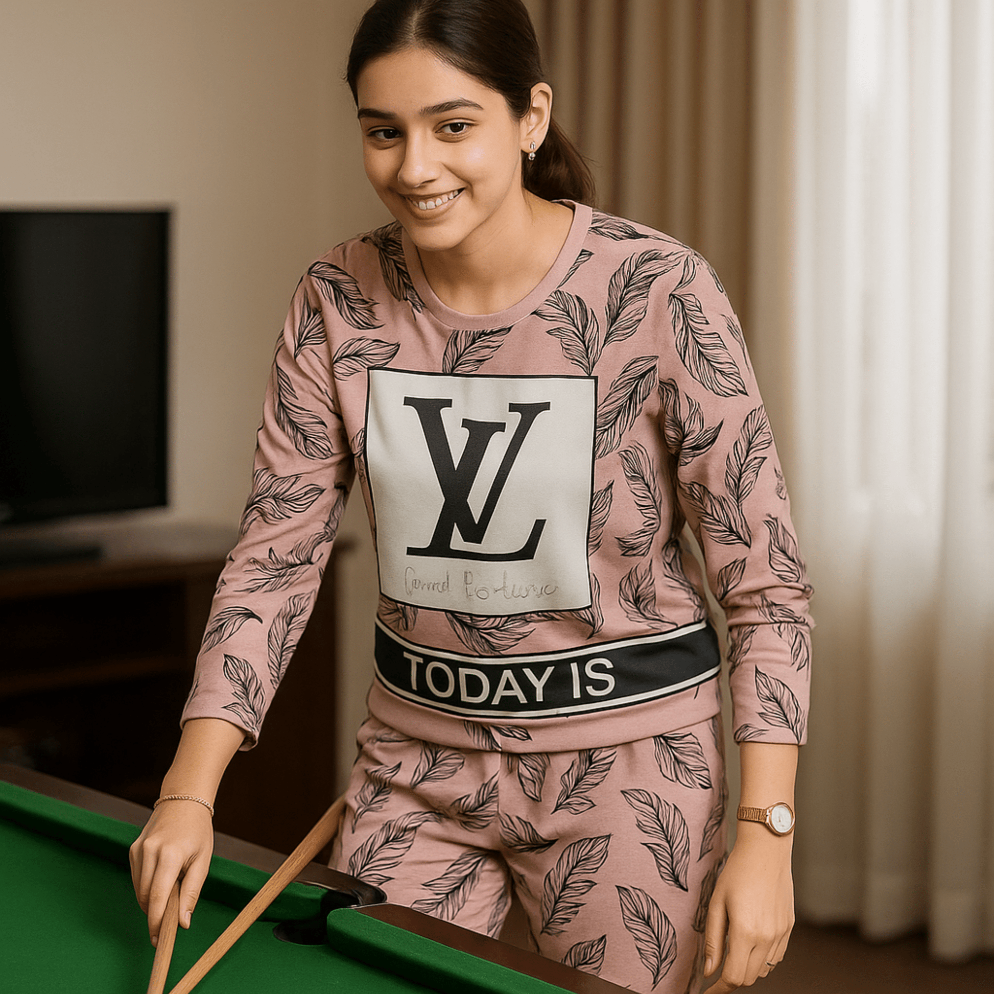 Pink Noir Pajama Set - Nighties - ComfyBliss