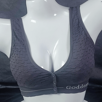 PowerFit Wireless Bra (Deadlift Grey) - Bra - ComfyBliss