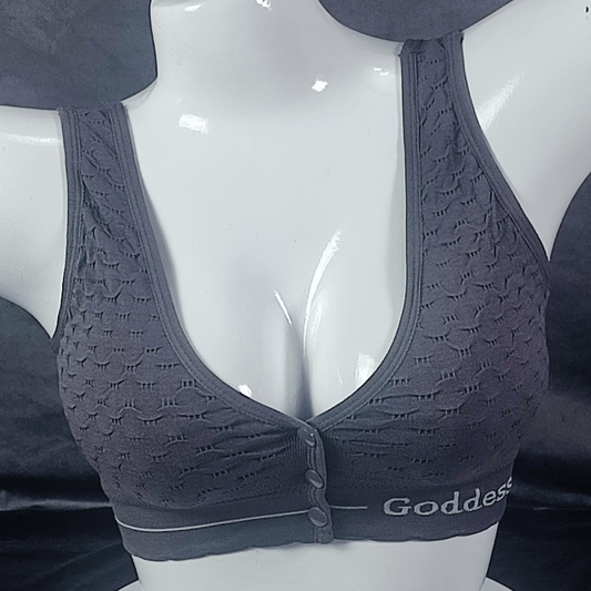 PowerFit Wireless Bra (Deadlift Grey) - Bra - ComfyBliss