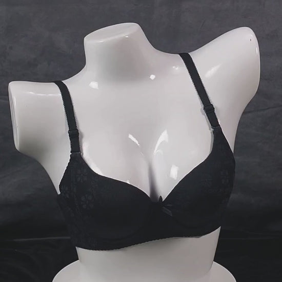 Elegance Essential Bra & Panty (Black Horse) | Color: Black | Size: 36