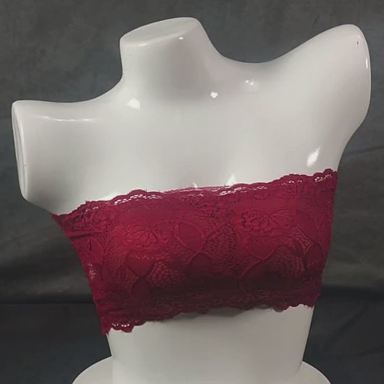 Ethereal Bloom Strapless Bra | Color: Black | Size: S/M | Bra style: Strapless