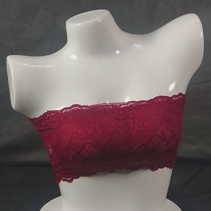 Ethereal Bloom Strapless Bra | Color: Black | Size: S/M | Bra style: Strapless