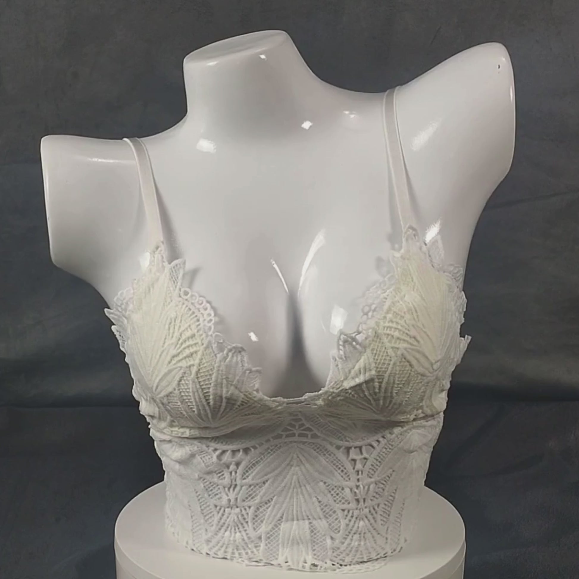 Ethereal Bloom Lingerie Set | Color: Beige | Size: S/M | Bra style: Bralette