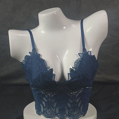 Ethereal Bloom Lingerie Set | Color: Beige | Size: S/M | Bra style: Bralette