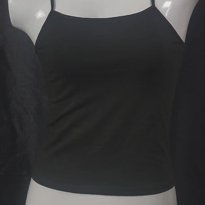 SoftGlow Seamless Camisole (Black Obsession) | Color: Black | Size: S