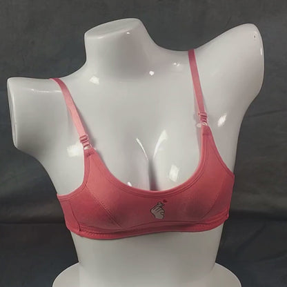 ComfyBloom Teen Bra | Color: Coral | Size: Teens | Fabric: Cotton