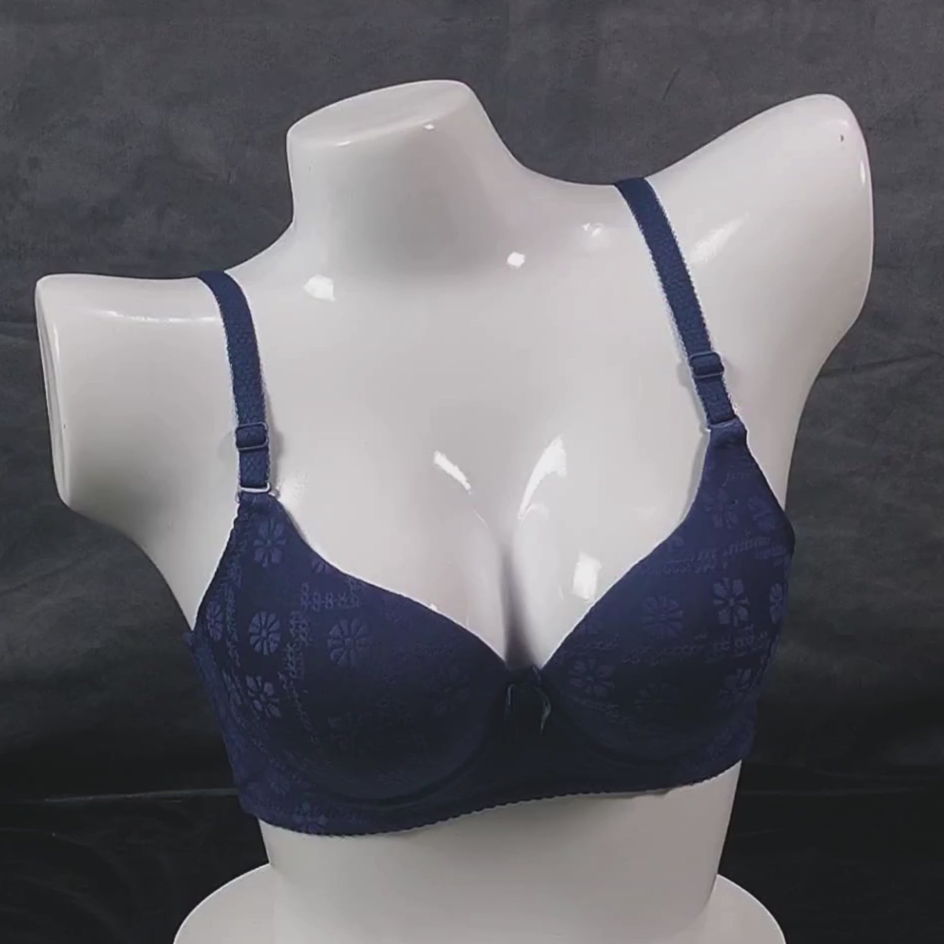 Elegance Essential Bra & Panty (Navy) | Color: Navy | Size: 36