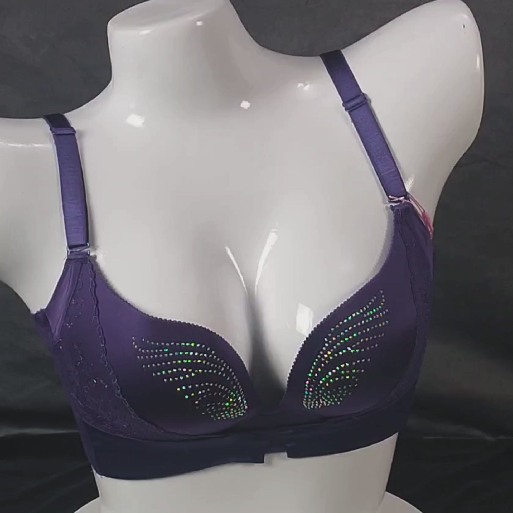 Glamour Shine Padded Bra (Velvet Blaze) | Color: Purple | Size: 32