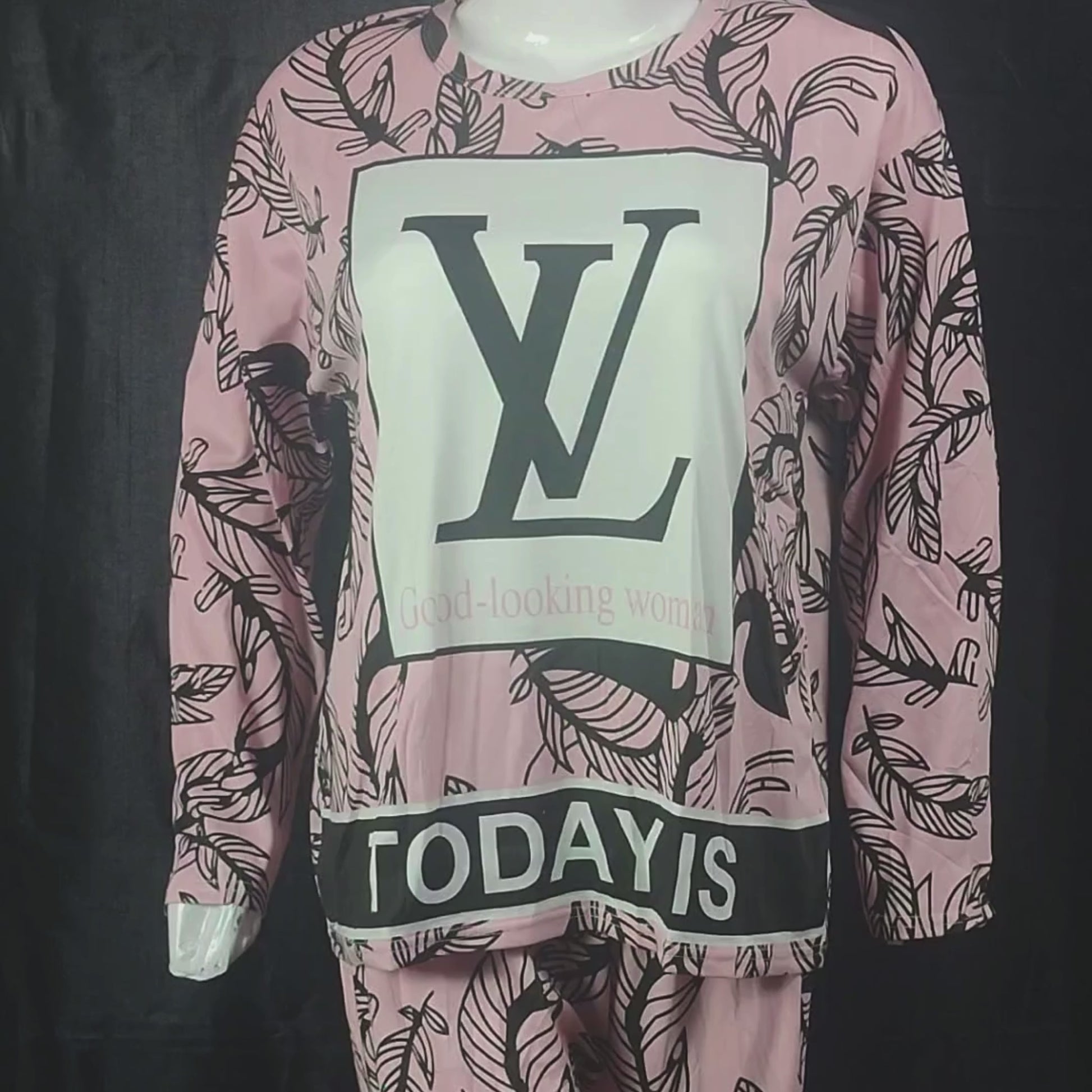 Pink Noir Pajama Set | Color: Pink | Size: Free |