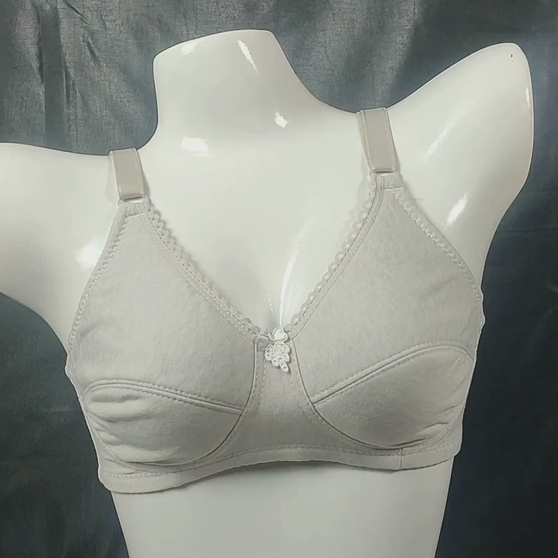 Hosiery Light Padded Bra | Color: Ivory | Size: 36 |