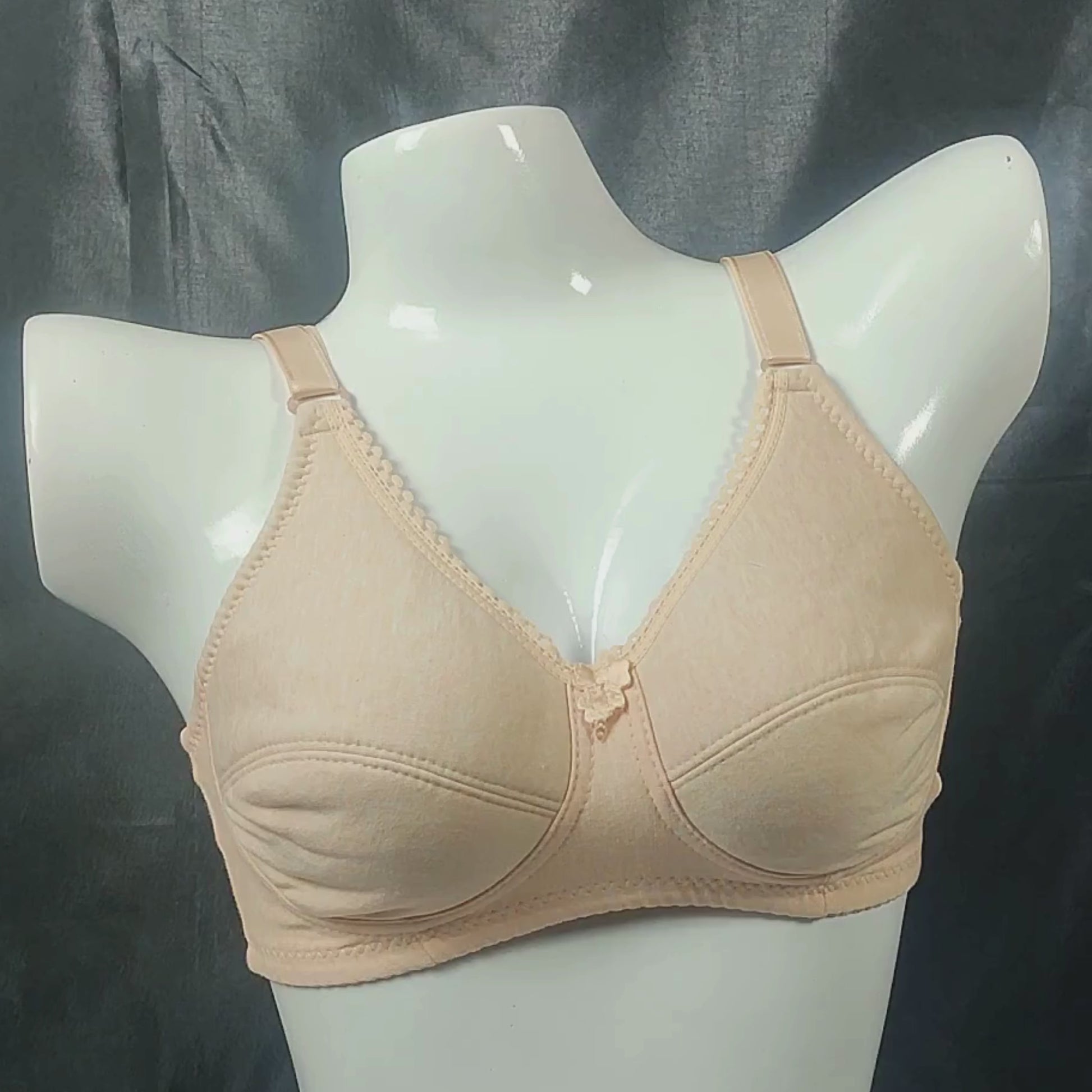 Hosiery Light Padded Bra | Color: Ivory | Size: 36 |