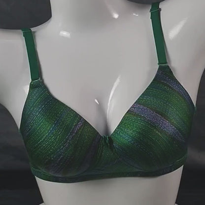 Forest Glow Padded Bra | Color: Green | Size: 32 | Cup size: B