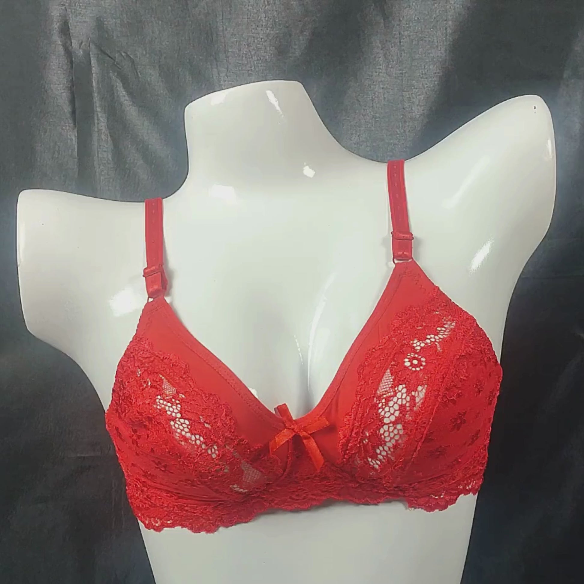 Soft Net Lace Bra | Color: Beige | Size: 32 |