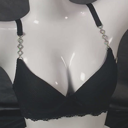 Soft & Sleek Padded Bra | Color: Black | Size: 36 |