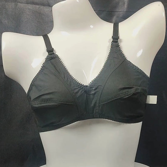 Light Lawn Cotton Bra (Midnight Temptation) | Color: Black | Size: 32