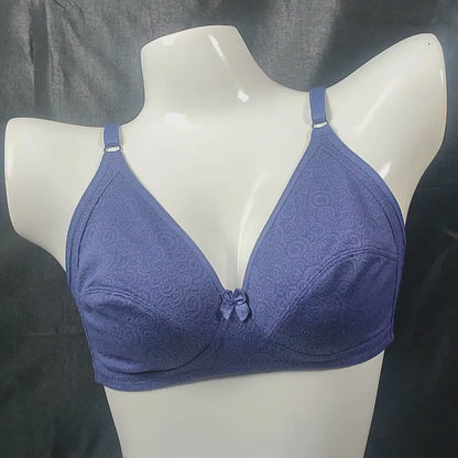 Breathable Lace Fit Bra (Navy Blue) | Color: Navy | Size: 36