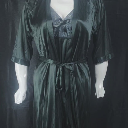 Mystic Glow Robe Set | Color: Black | Size: Free |