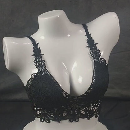 Lace Symphony Bralette Set | Color: Beige | Size: S/M |