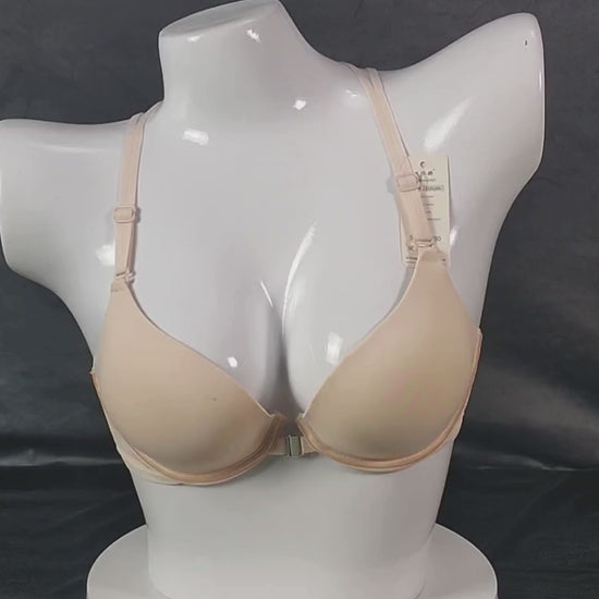 Front-Open Padded Bra | Color: Black | Size: 32 | Bra style: Push-up