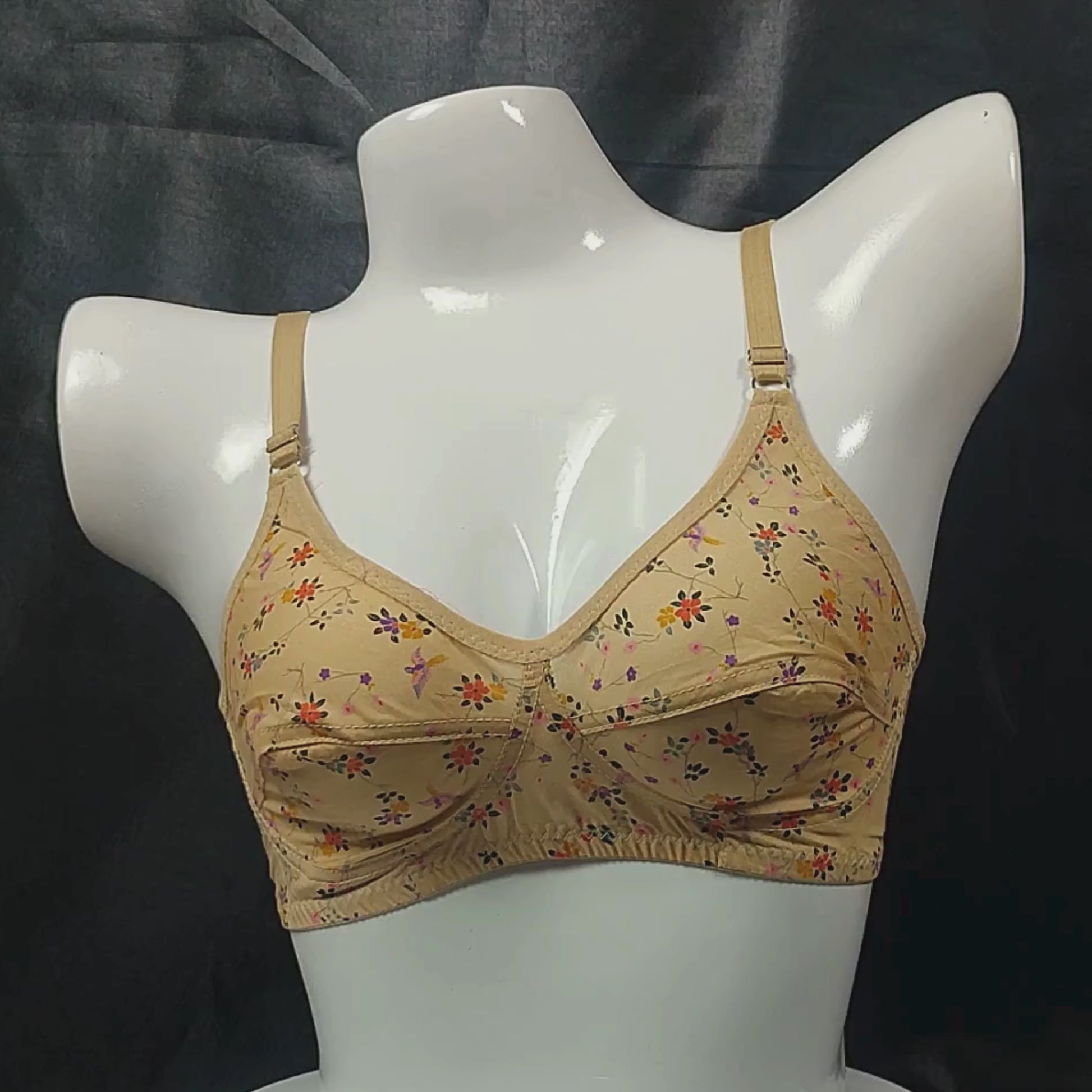 Airy Lawn Cotton Bra | Color: Beige | Size: 32 | Fabric: Cotton