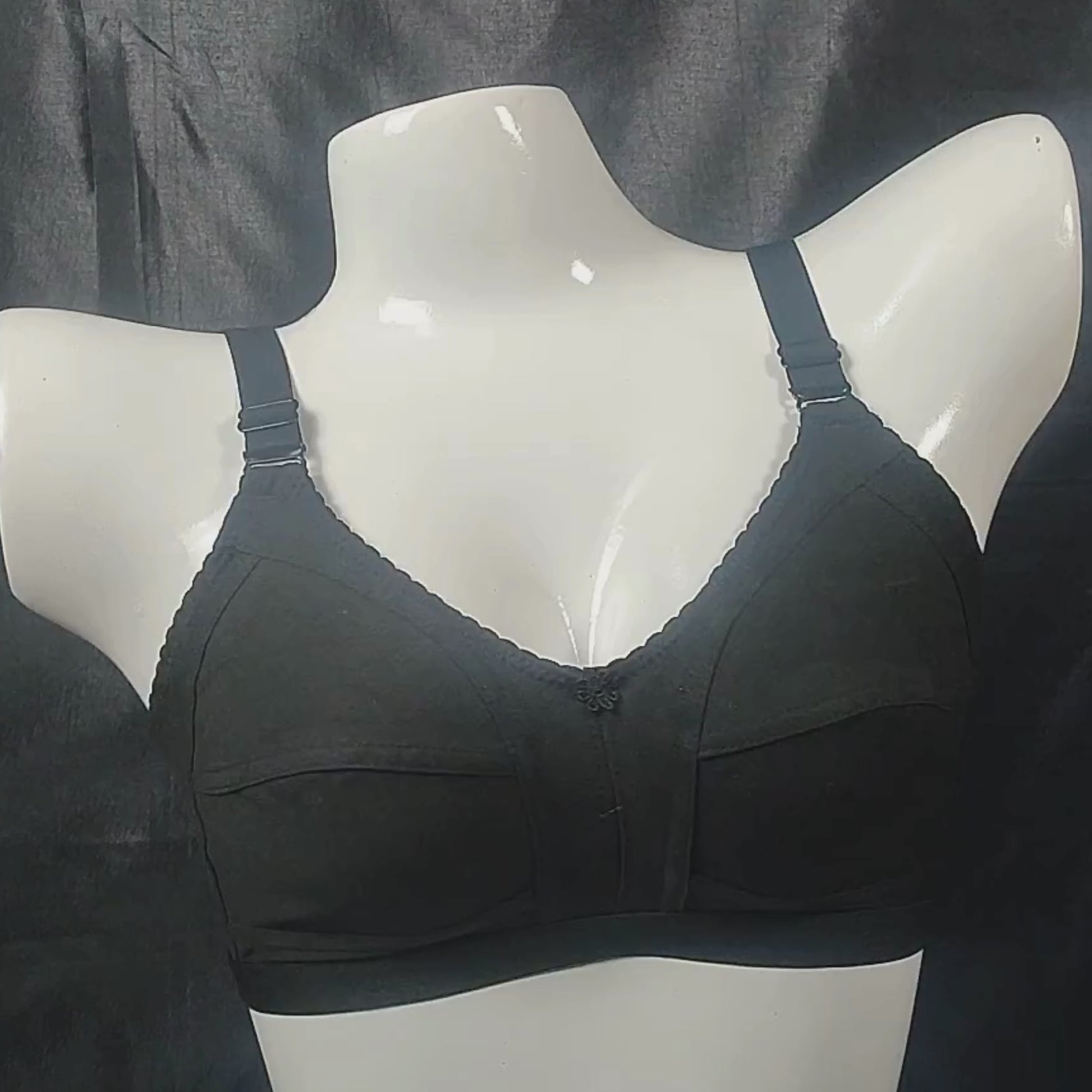 Cotton Bliss Embroidered Bra | Color: Beige | Size: 32 | Fabric: Cotton