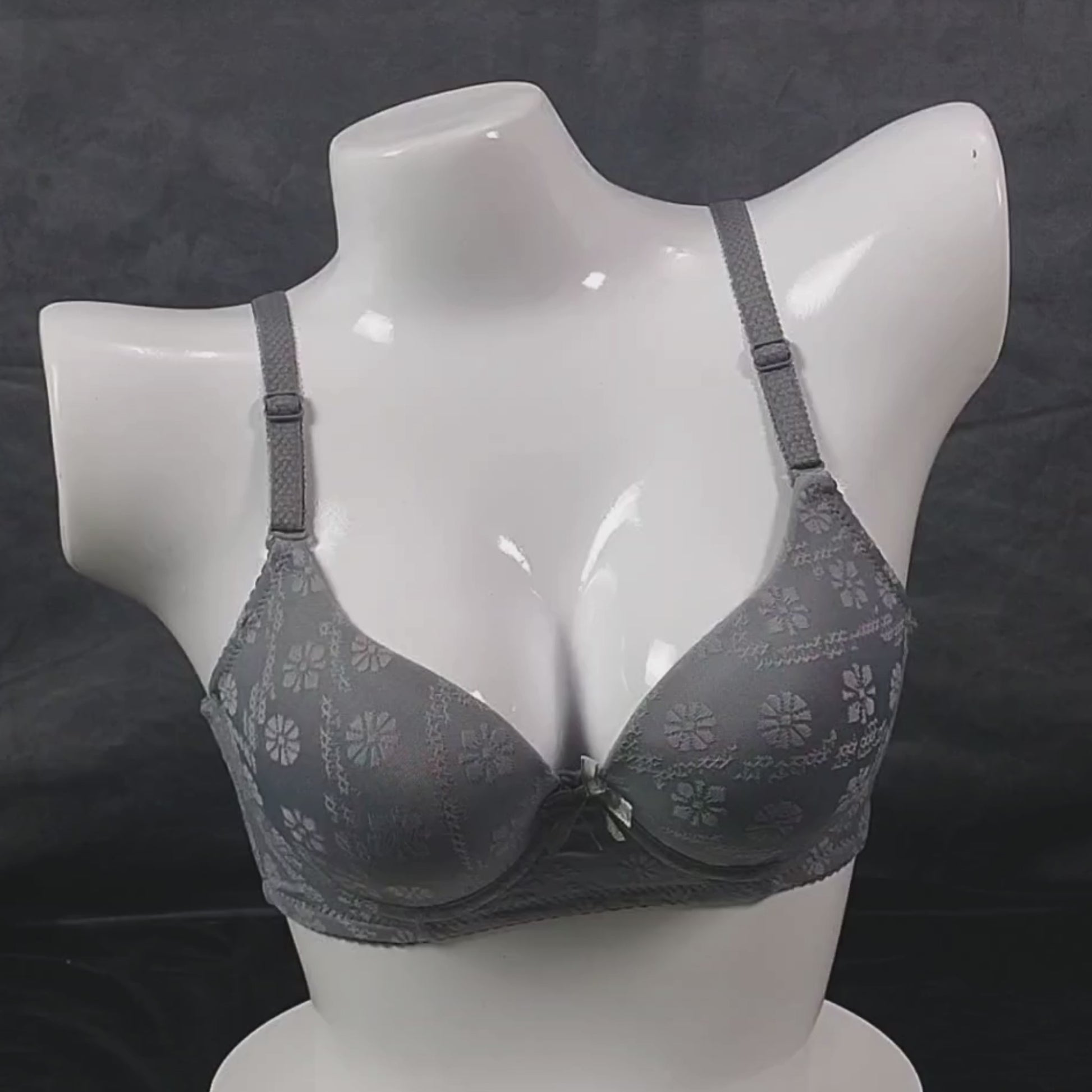 Elegance Essential Bra & Panty (Charcoal Grey) | Color: Charcoal Grey | Size: 36