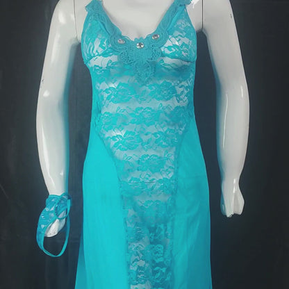 Scarlet Symphony Nightdress | Color: Blue | Size: Free |
