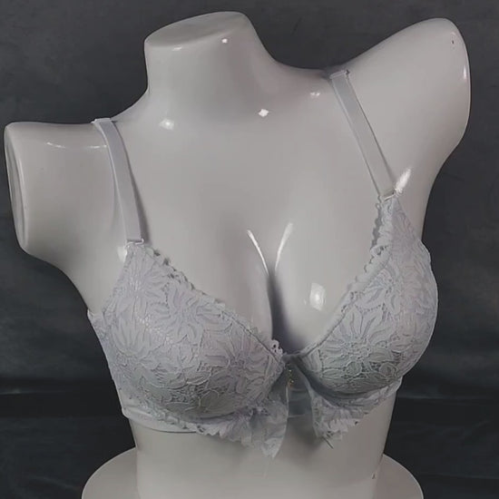 Floral Elegance Padded Bra | Color: White | Size: 36 | Bra style: Push-up