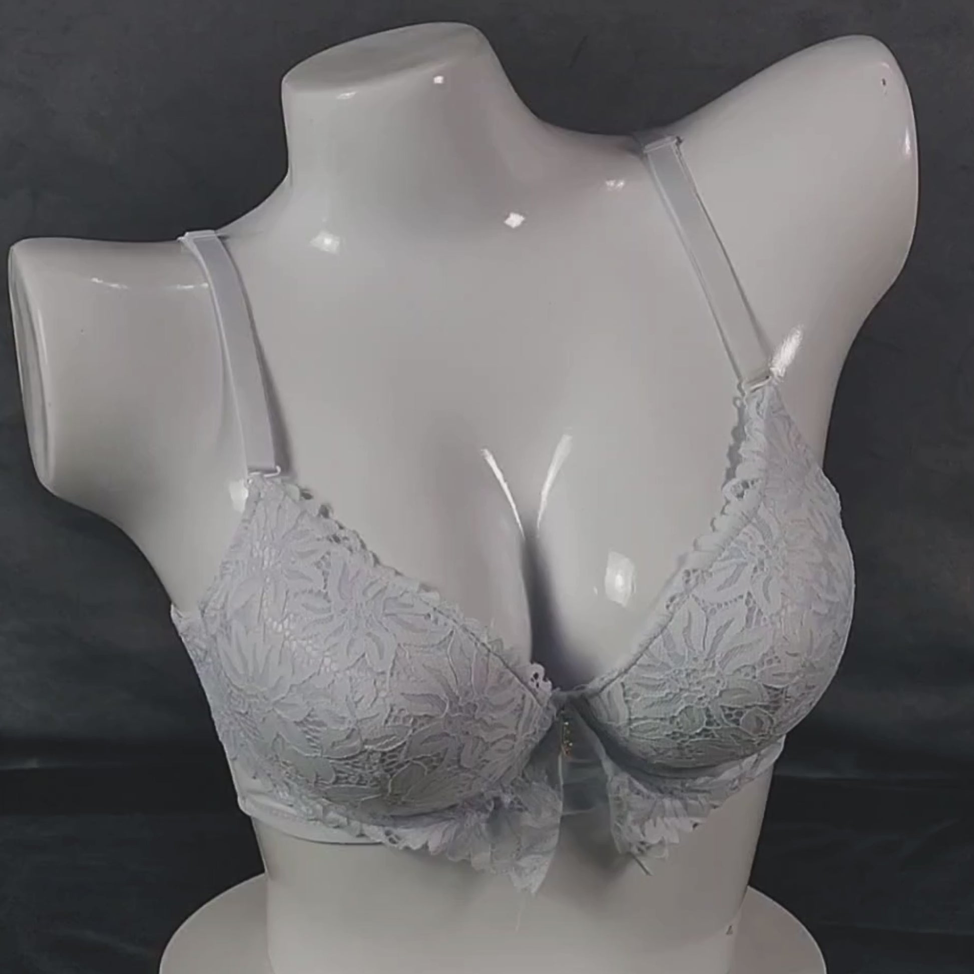 Floral Elegance Padded Bra | Color: White | Size: 36 | Bra style: Push-up