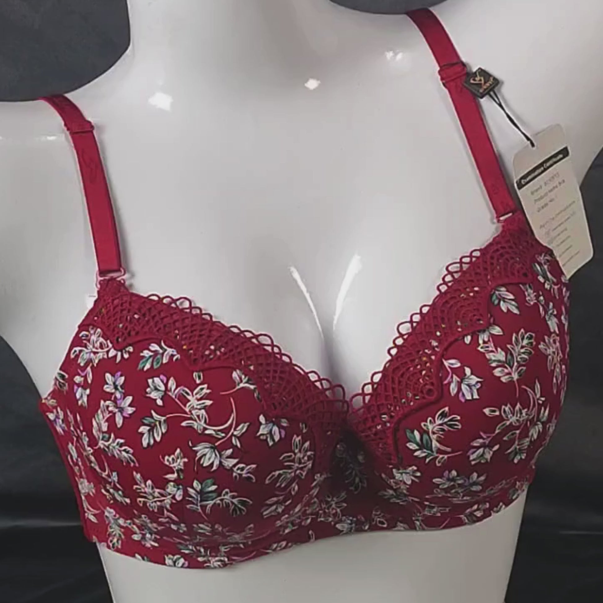 Wild Whisper Padded Bra (Scarlet Flame) | Color: Red | Size: 34
