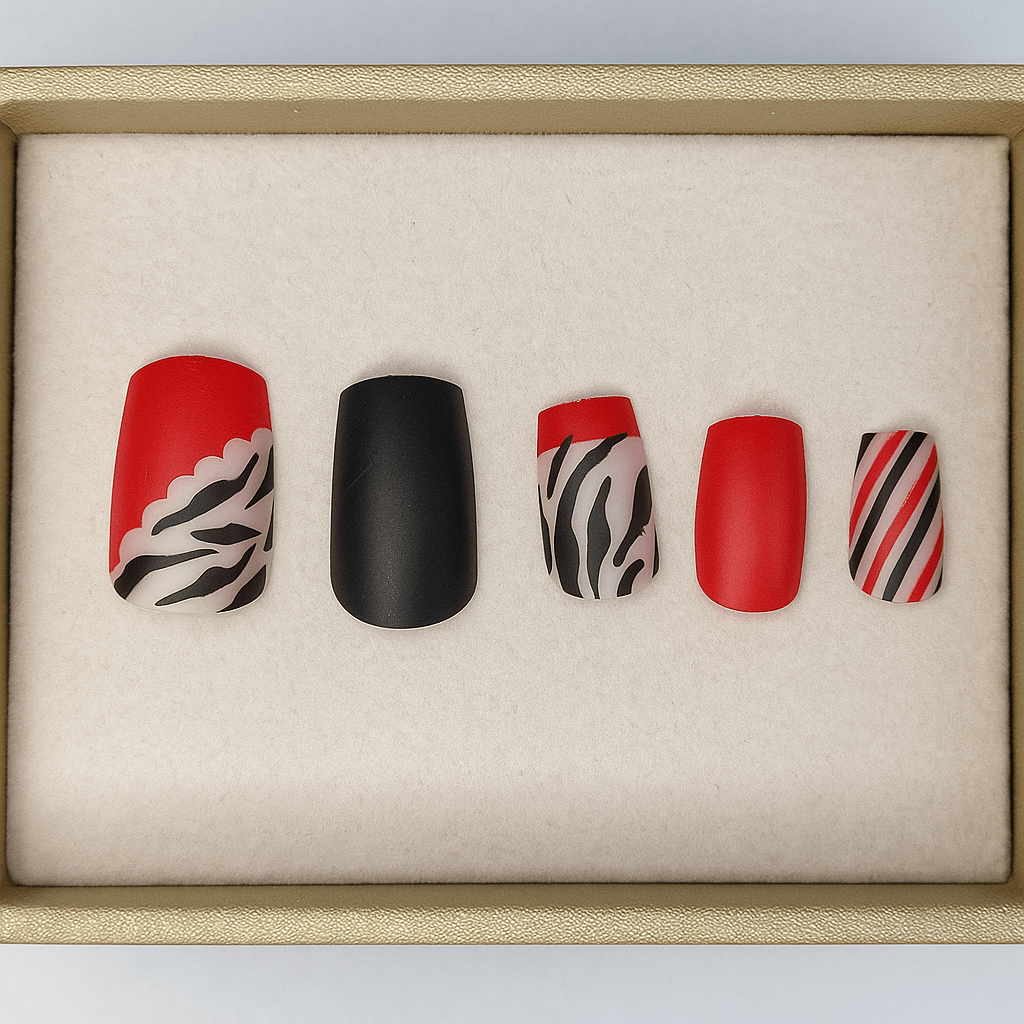 Red Rebel – Press - On Nail Set - Accessories - ComfyBliss