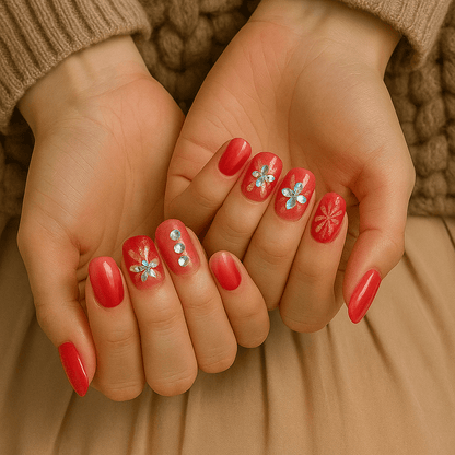 Ruby Bloom Luxe – Press - On Nail Set - Accessories - ComfyBliss