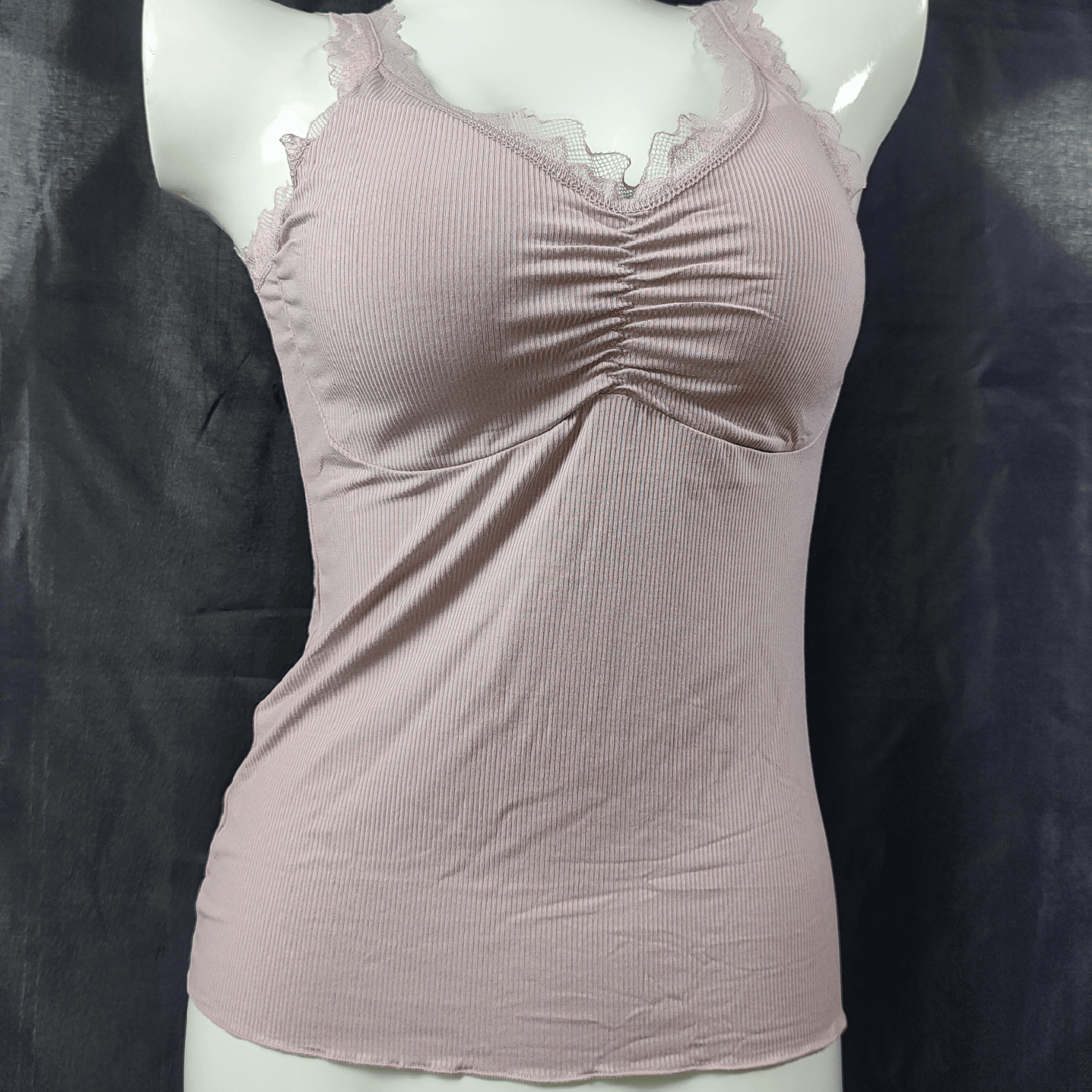 Soft Lace Camisole - Padded - Removeable (Fatal Bloom) - Camisoles & Shorts - ComfyBliss